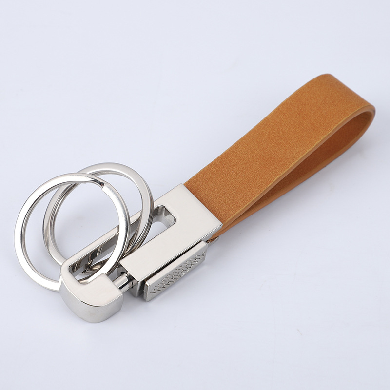 Porta-chaves de couro padrão em branco porta-chaves com pulseira de couro masculino