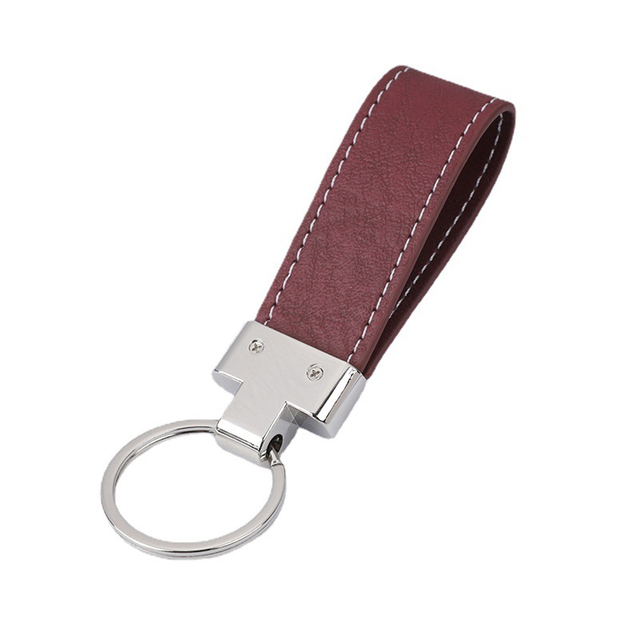 Chaveiro de couro PU de metal com design personalizado de alta qualidade