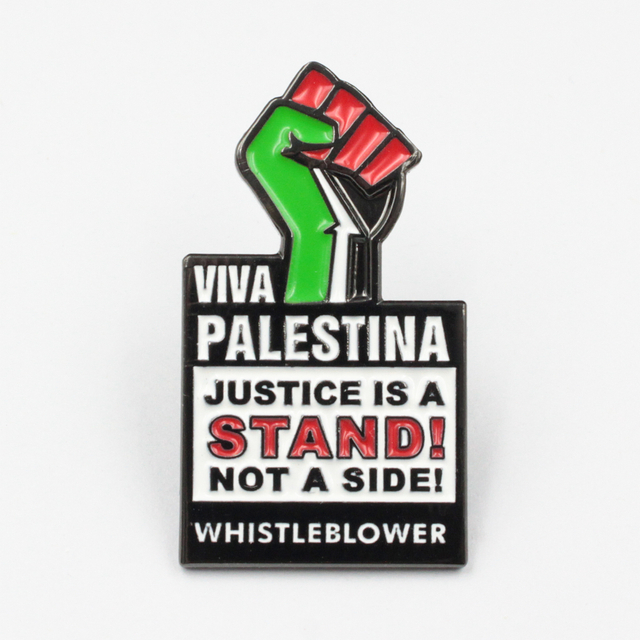 Alfinete de lapela da bandeira da Palestina em esmalte macio e duro 