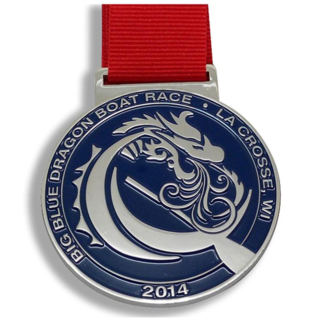 Medalha de metal do prêmio Soft Enamel Dargon Boat