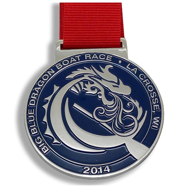 Medalha de metal do prêmio Soft Enamel Dargon Boat