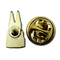 Alfinete de lapela de metal minitorre dourado 3D