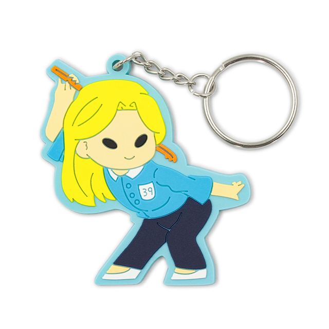 Chaveiros de PVC macio de anime de desenho animado personalizado