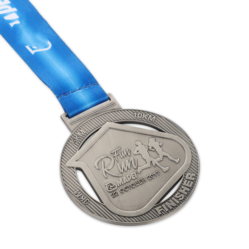 Medalhas de corrida divertidas personalizadas de melhor finalizador 5K