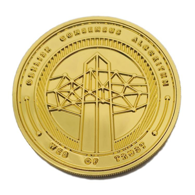Moeda de ouro de metal fundido sob pressão 2D personalizada