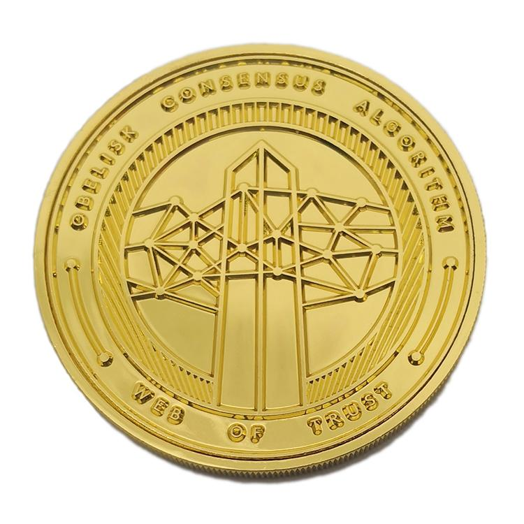 Moeda de ouro de metal fundido sob pressão 2D personalizada