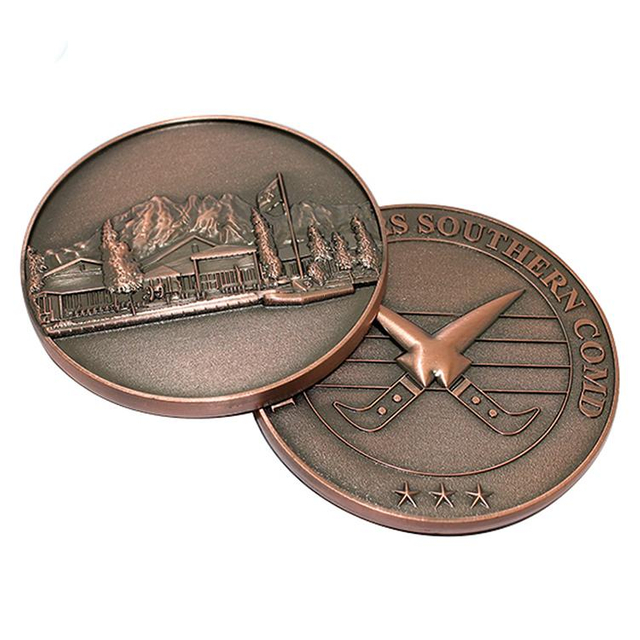 Moeda de desafio personalizada de metal paquistanês de cobre 3D
