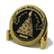 Moeda de ouro de metal de Natal de esmalte macio de cristal personalizado