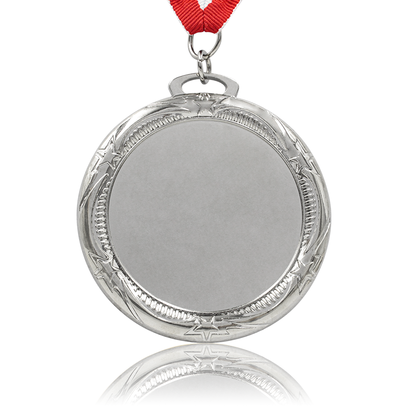 Medalha de metal prateado dourado esportivo com preço de fábrica em branco na China 