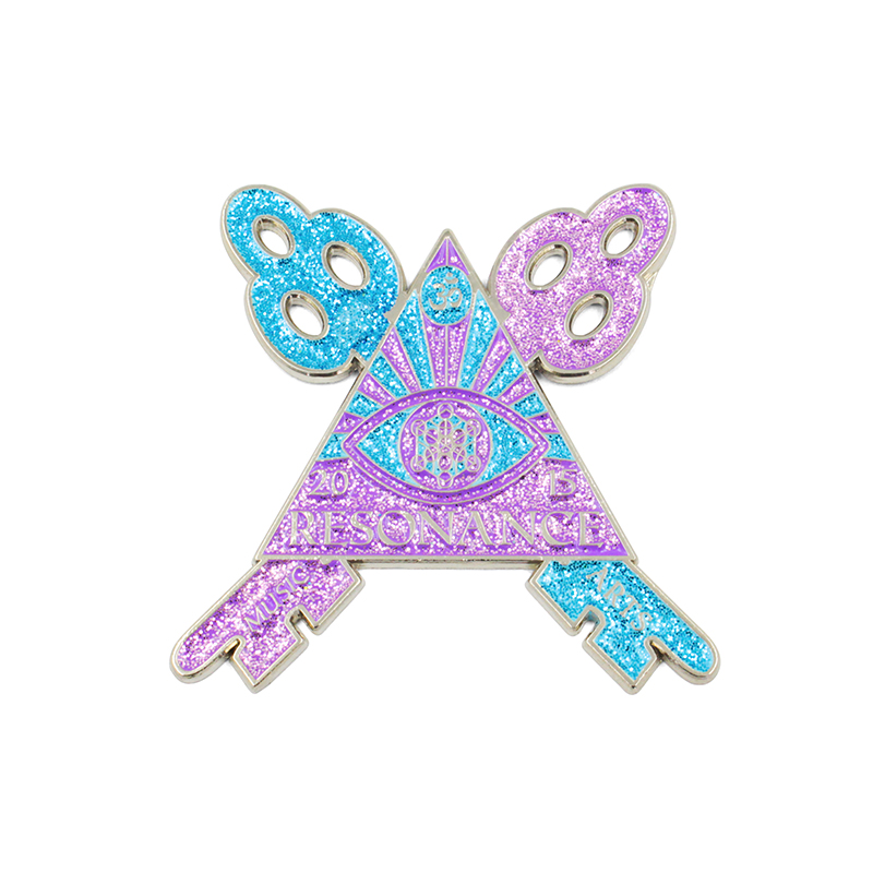Alfinete de esmalte brilhante personalizado