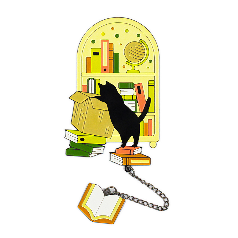 Marcadores personalizados de fábrica, presentes de aniversário fofos, marcador dourado 
