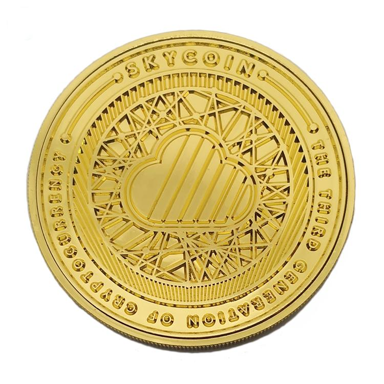 Moeda de ouro de metal fundido sob pressão 2D personalizada