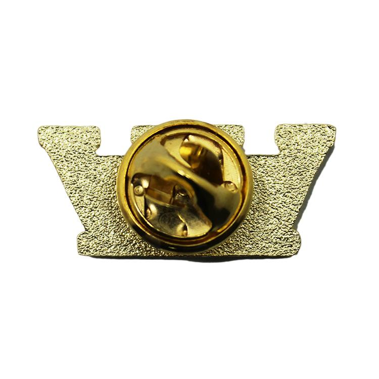 Alfinete de lapela de metal com coroa de cristal 3D