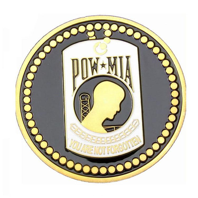 Moeda de prata de metal esmaltado macio American Eagle