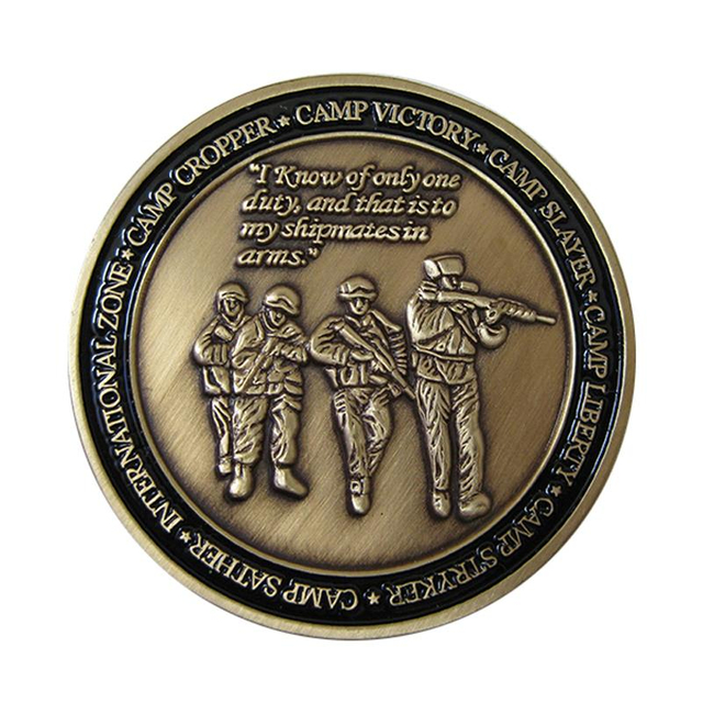 Moeda de desafio de esmalte macio do exército militar Modelo 3D