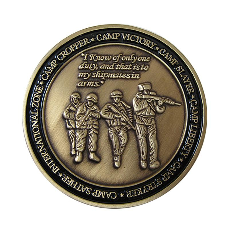 Moeda de desafio de esmalte macio do exército militar Modelo 3D