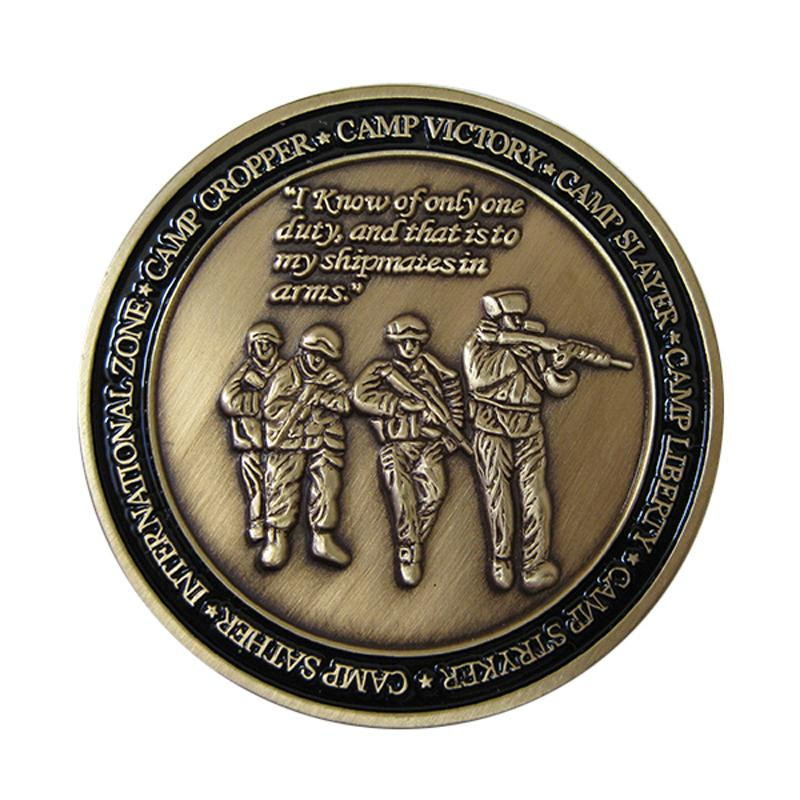 Moeda de desafio de esmalte macio do exército militar Modelo 3D