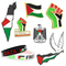 Distintivo de bandeira da Palestina em esmalte macio e duro