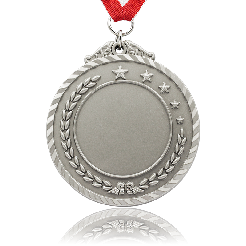 Medalha de metal prateado dourado esportivo com preço de fábrica em branco na China 
