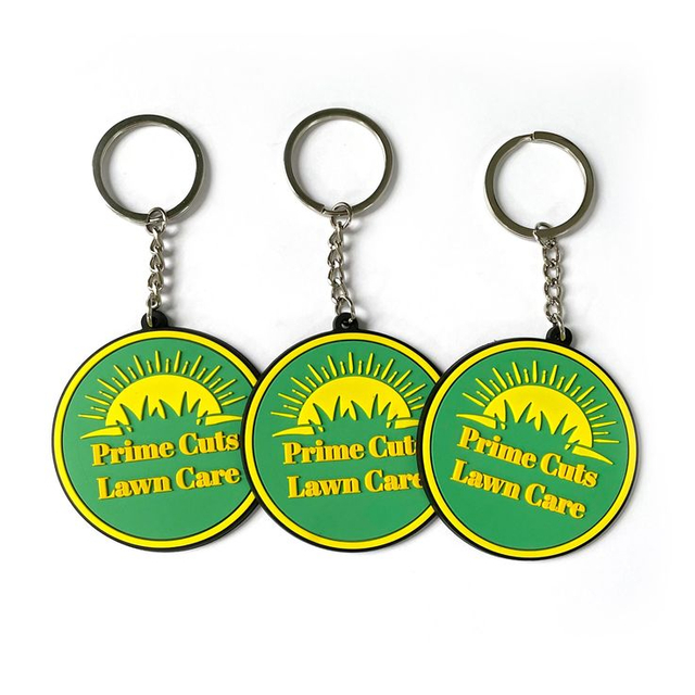 Chaveiros de PVC de borracha macia com formato redondo personalizado