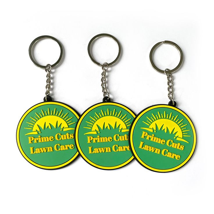 Chaveiros de PVC de borracha macia com formato redondo personalizado