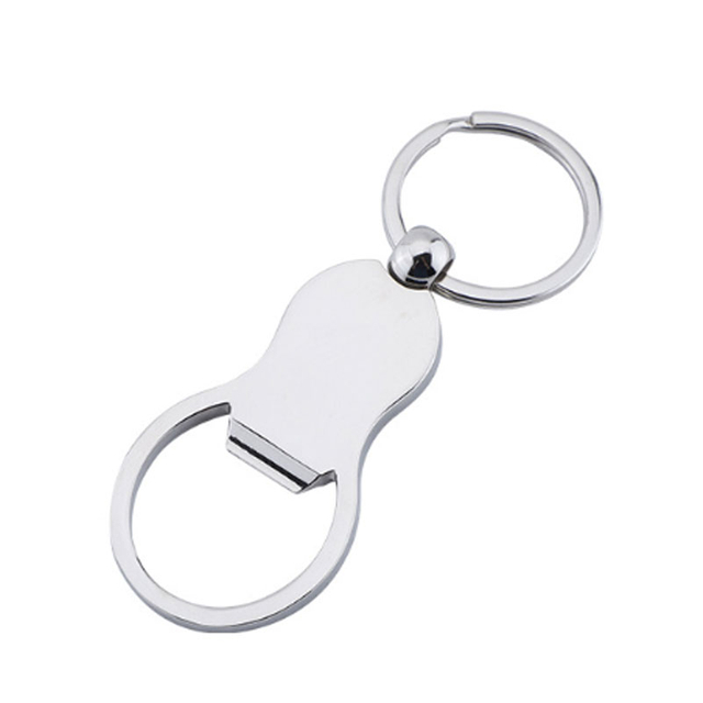 Chaveiro abridor de garrafas em branco com design de logotipo personalizado em massa 