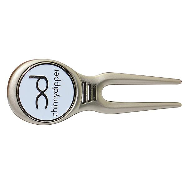 Divot de golfe com logotipo personalizado banhado a níquel e clipe para chapéu