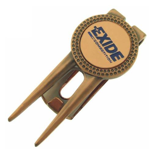 Ferramenta Divot de golfe com logotipo personalizado dourado