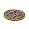 Moeda de desafio de metal esmaltado macio com logotipo personalizado da Inglaterra