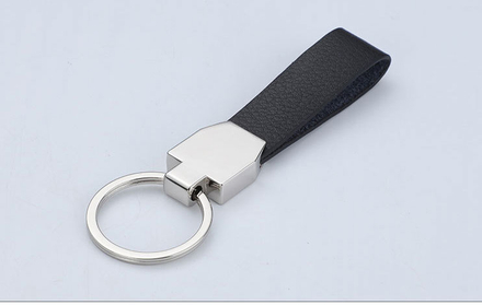 Chaveiro de couro preto