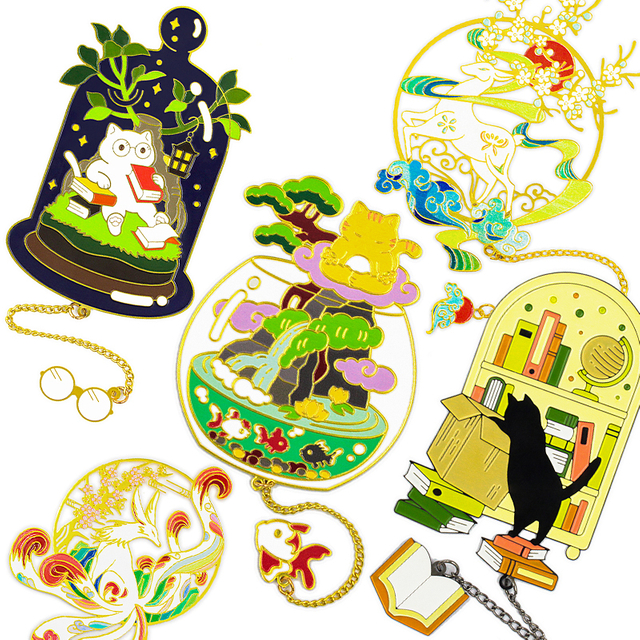 Marcadores de flores de anime com design personalizado Marcador oco bonito 