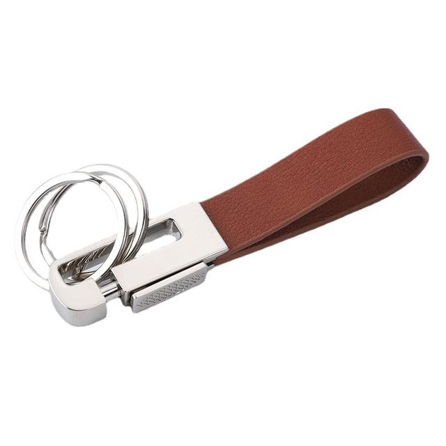 Porta-chaves de couro padrão em branco porta-chaves com pulseira de couro masculino