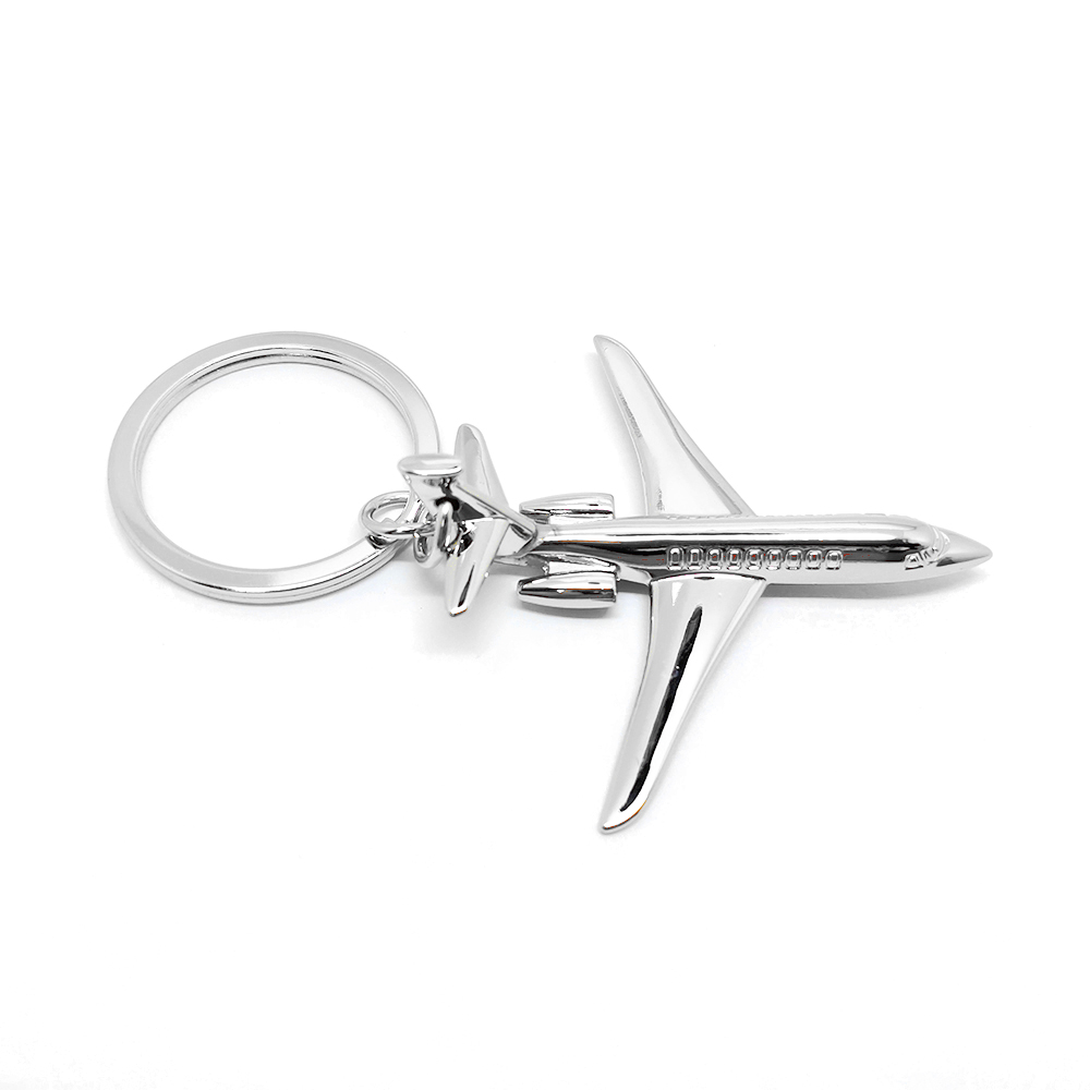 Modelo 3D Chaveiro de avião com logotipo de metal personalizado personalizado
