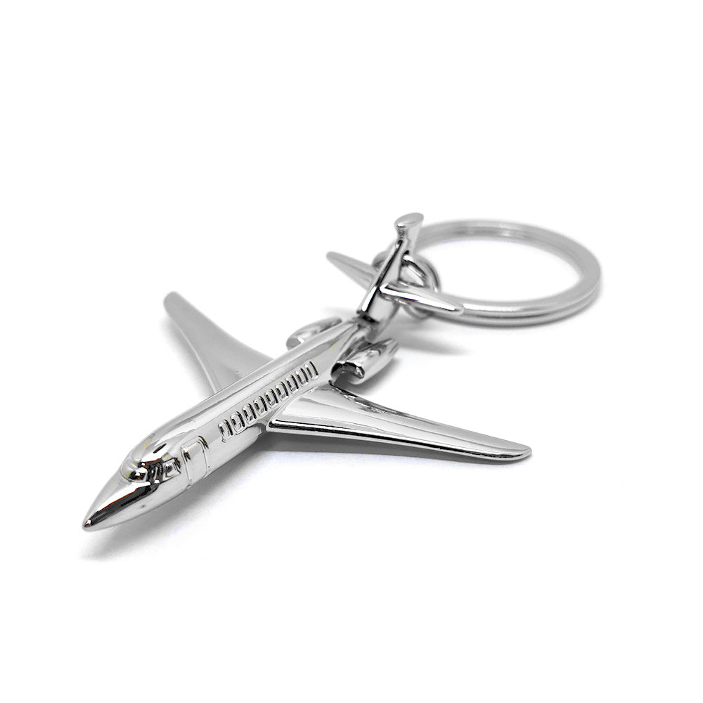 Modelo 3D Chaveiro de avião com logotipo de metal personalizado personalizado