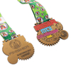 Desafio 35K Estrela de Bronze Ciclismo Colar Milagroso Religioso Medalhas E Fitas Militares