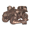Alfinete de lapela de carro de metal 2D cobre prata