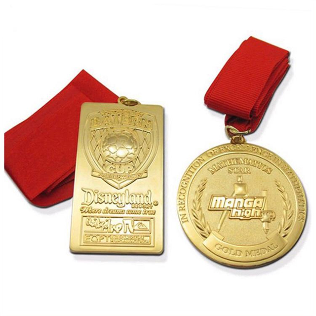 Medalha de ouro de metal de futebol personalizado 3D