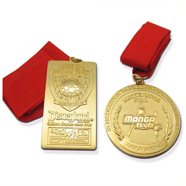 Medalha de ouro de metal de futebol personalizado 3D