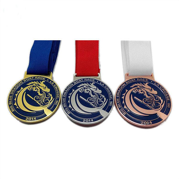 Medalha de metal do prêmio Soft Enamel Dargon Boat