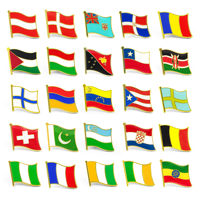 Alfinete de bandeira esmaltado personalizado