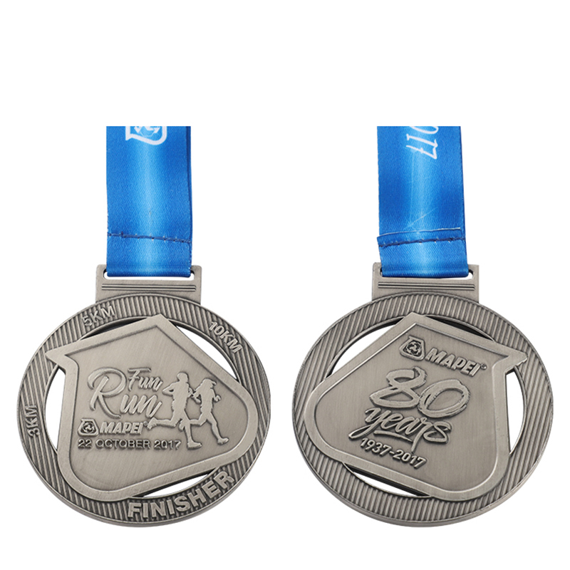Medalhas de corrida divertidas personalizadas de melhor finalizador 5K