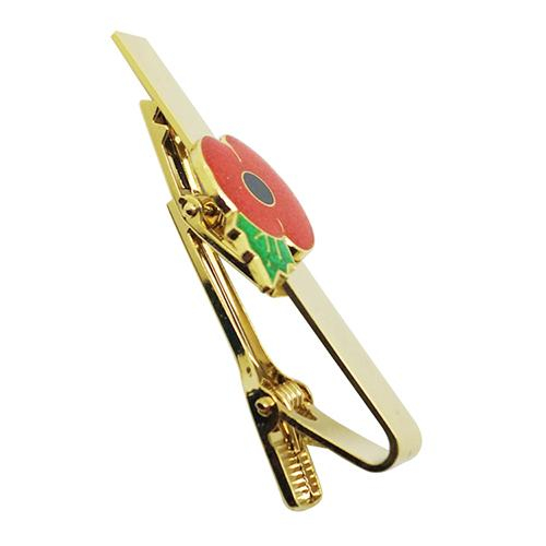 Mola de Gravata Elegante em Metal Dourado Poppy