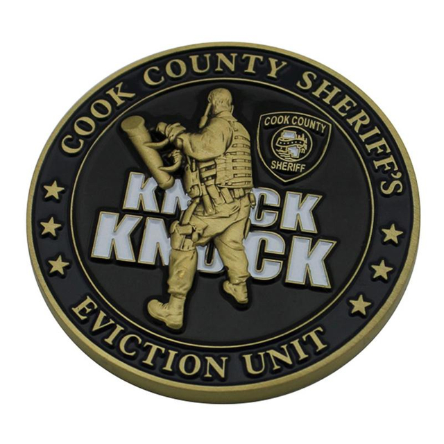 Moeda de desafio de metal esmaltado macio personalizado 3D