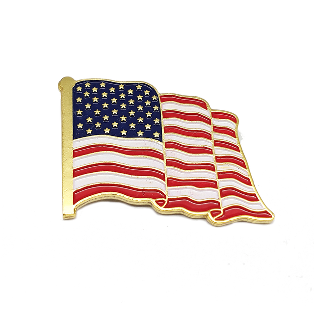 Alfinete de esmalte de lapela com bandeira americana personalizado dos EUA, EUA, perto de mim