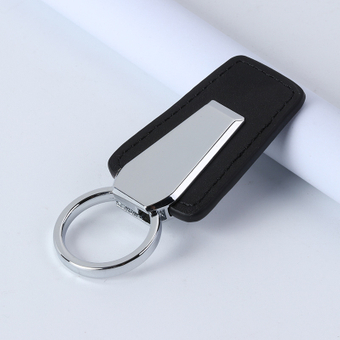 Chaveiro de couro preto