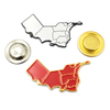 Emblema de pino magnético de mapa de bandeira de Omã em esmalte macio feito sob medida