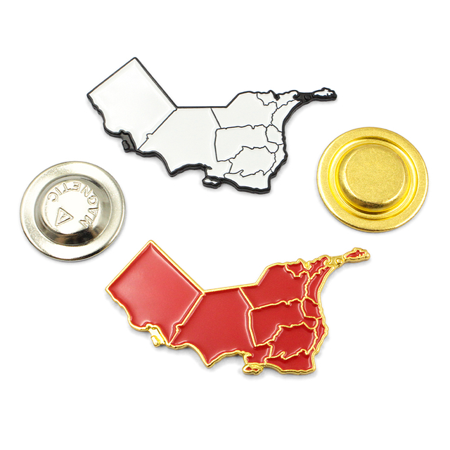 Emblema de pino magnético de mapa de bandeira de Omã em esmalte macio feito sob medida