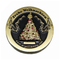 Moeda de ouro de metal de Natal de esmalte macio de cristal personalizado