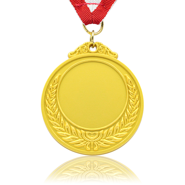 Medalha de metal prateado dourado esportivo com preço de fábrica em branco na China 