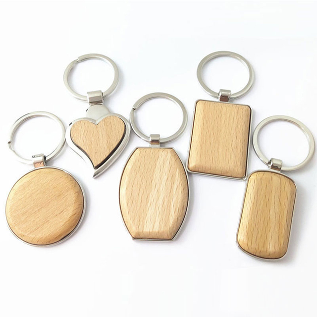 Chaveiro de madeira de metal personalizado por atacado de fábrica